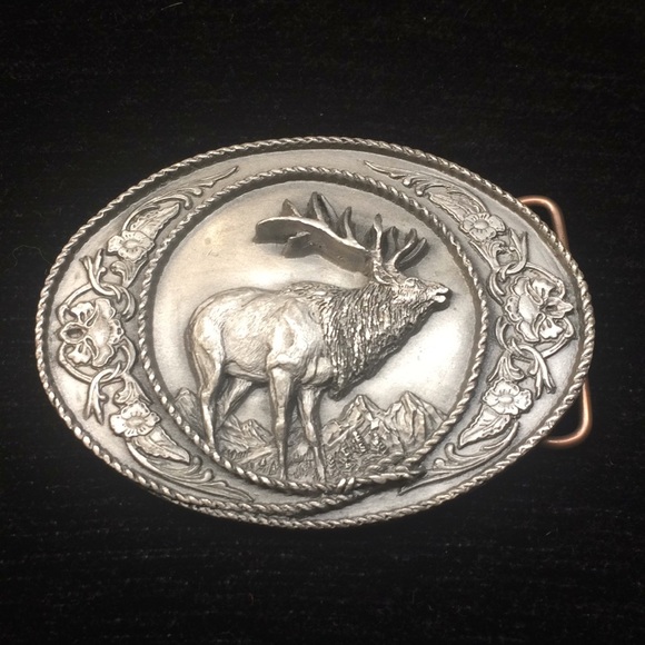Siskiyou Accessories - Siskiyou pewter elk belt buckle